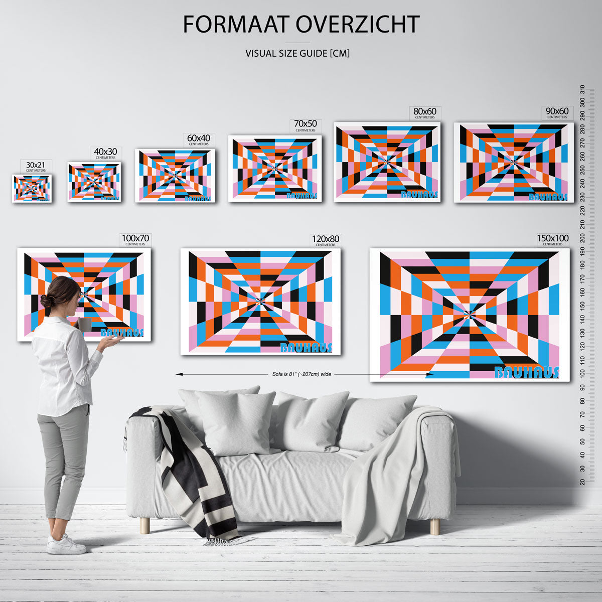 Kleurrijke vlakverdeling Poster