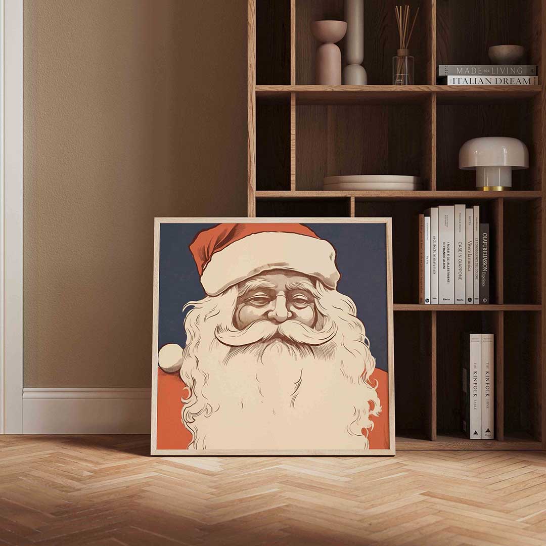 Kerstman portret Poster