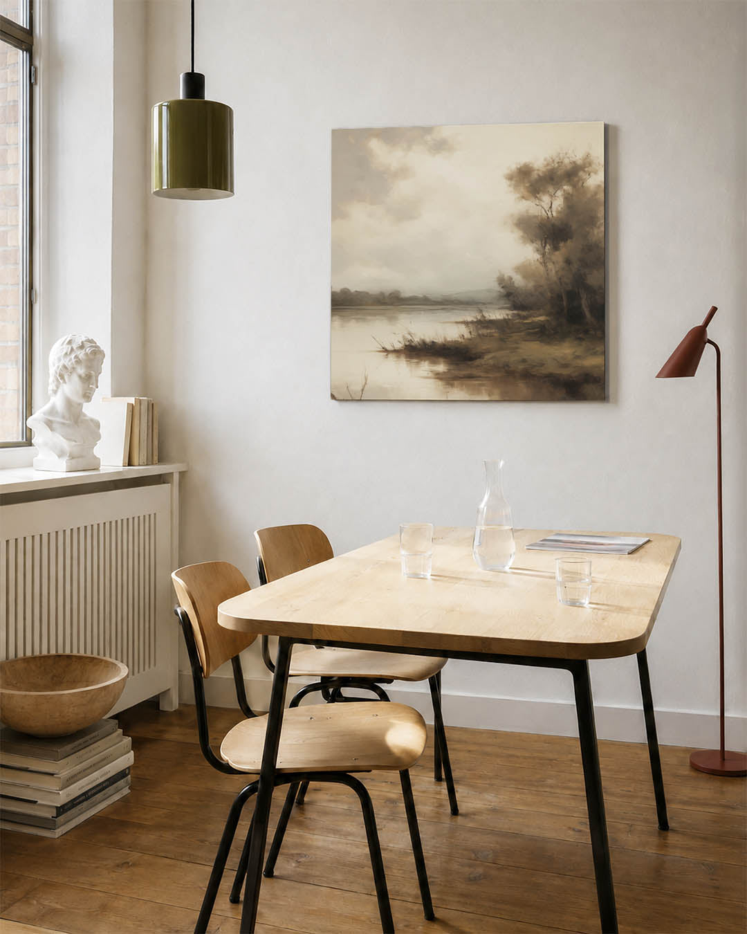 Rustig landschap Kunstwerk