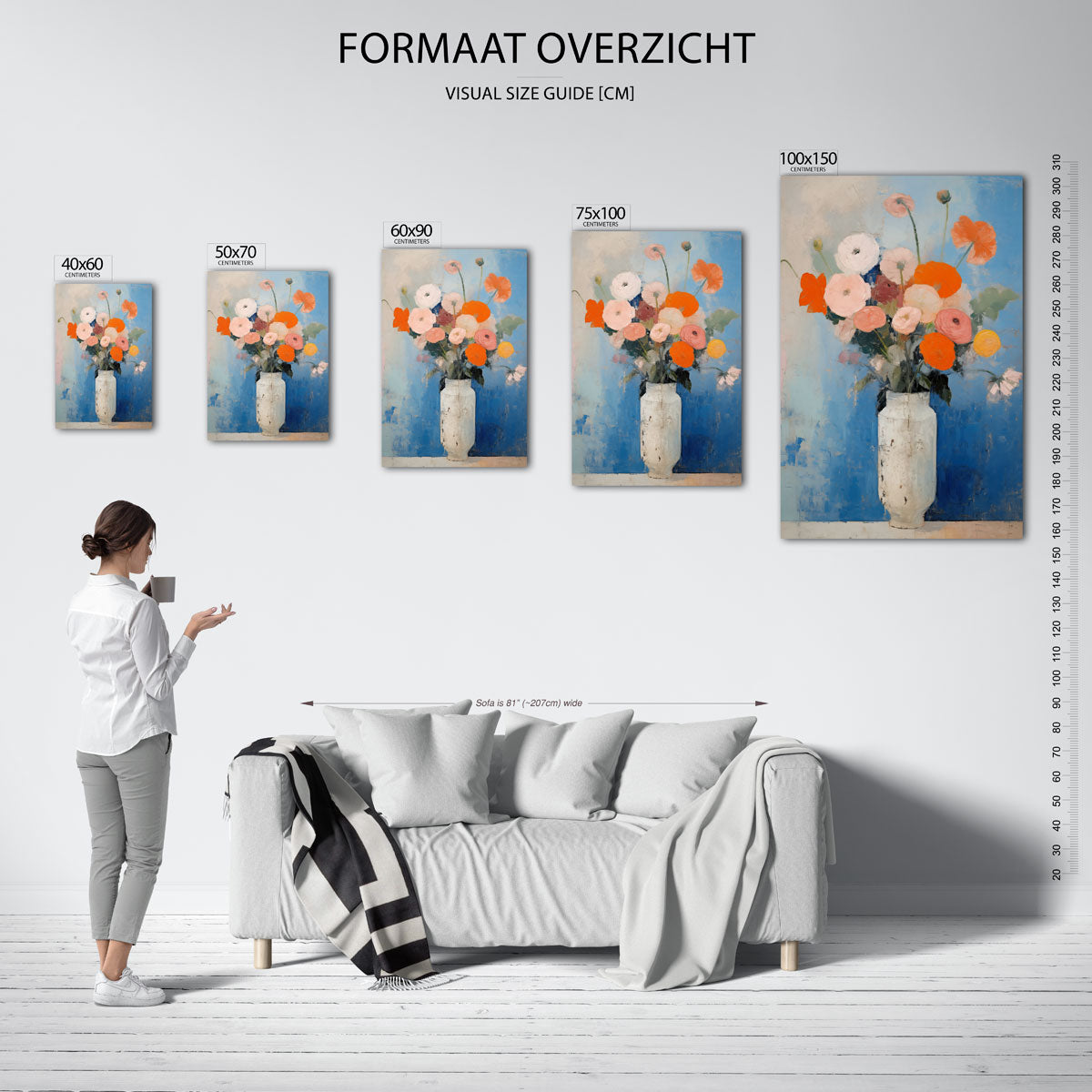 Bloemrijke compositie Kunstwerk