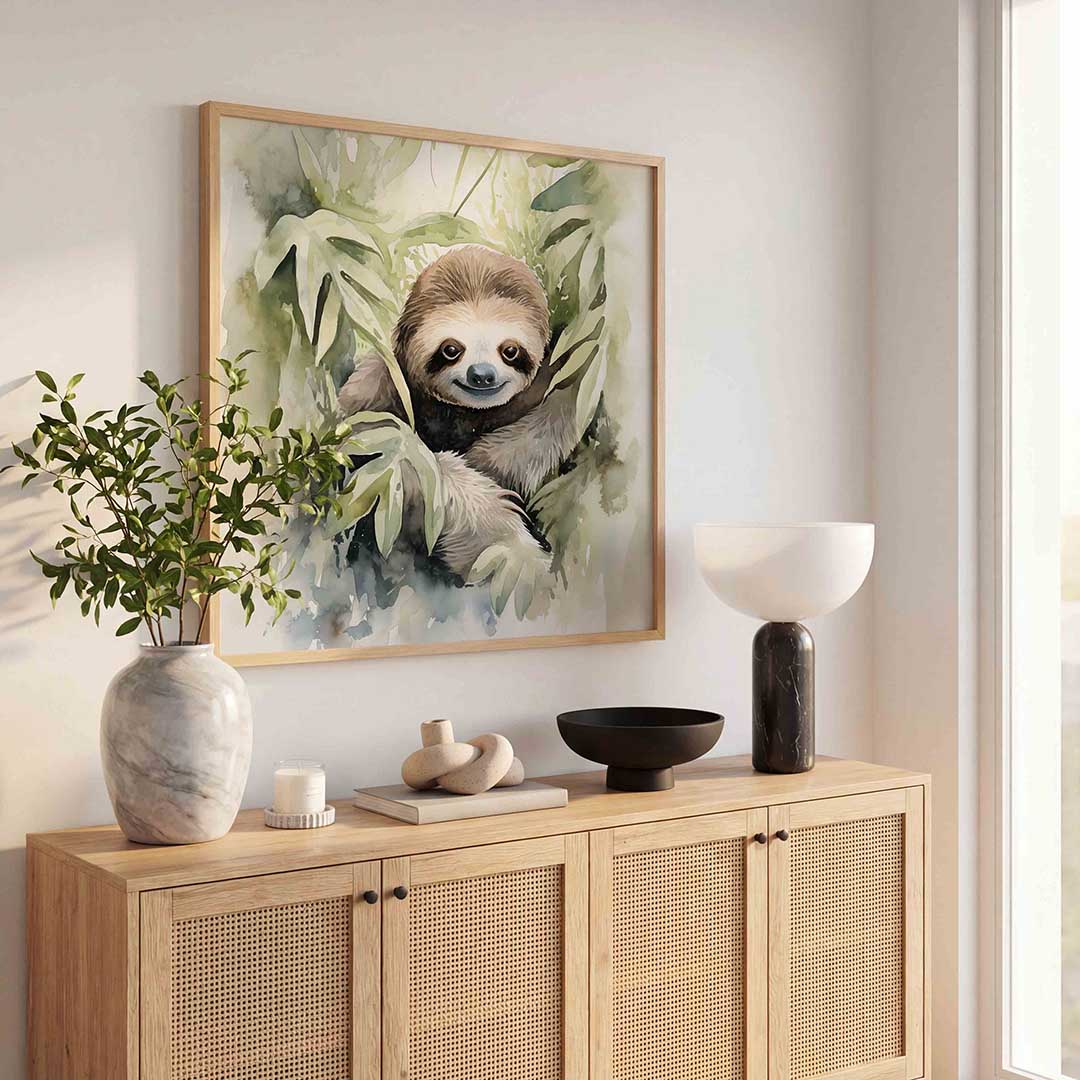 Lui dier tussen bladeren Poster