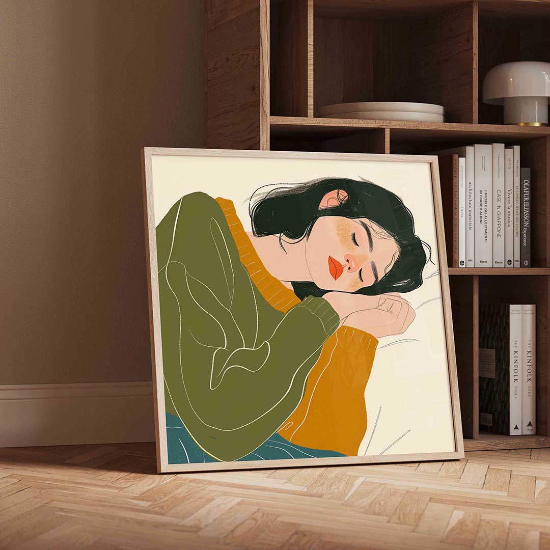 Slapende vrouw Poster