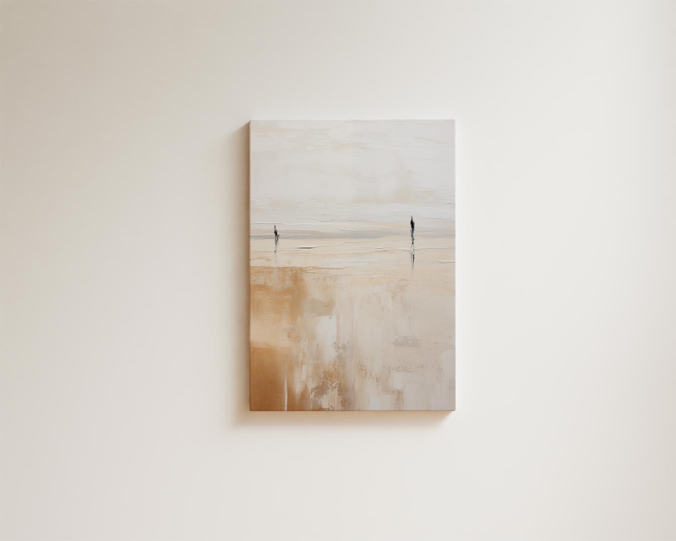 Wandelingen op het Strand Kunstwerk-canvas-dibond-plexiglas-wanddecoratie-WallArtistic