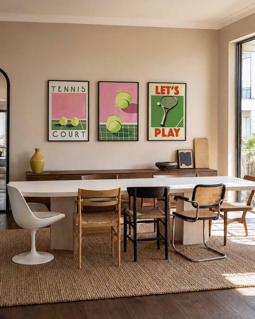 Tennis kleurenspel Posterset
