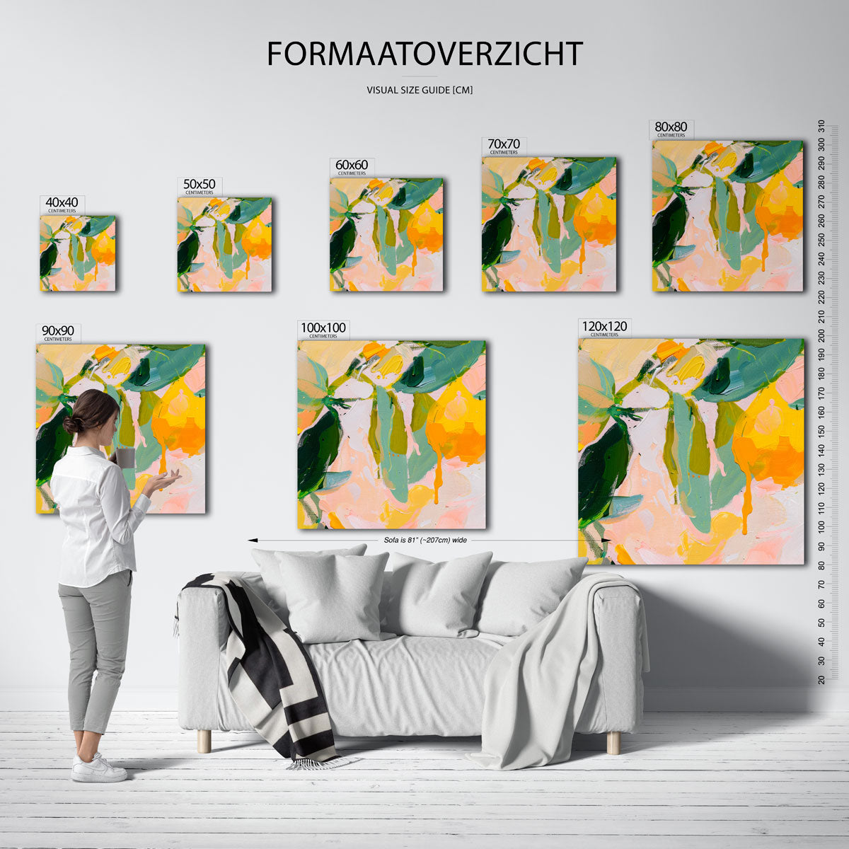 Abstracte kleurencompositie Poster