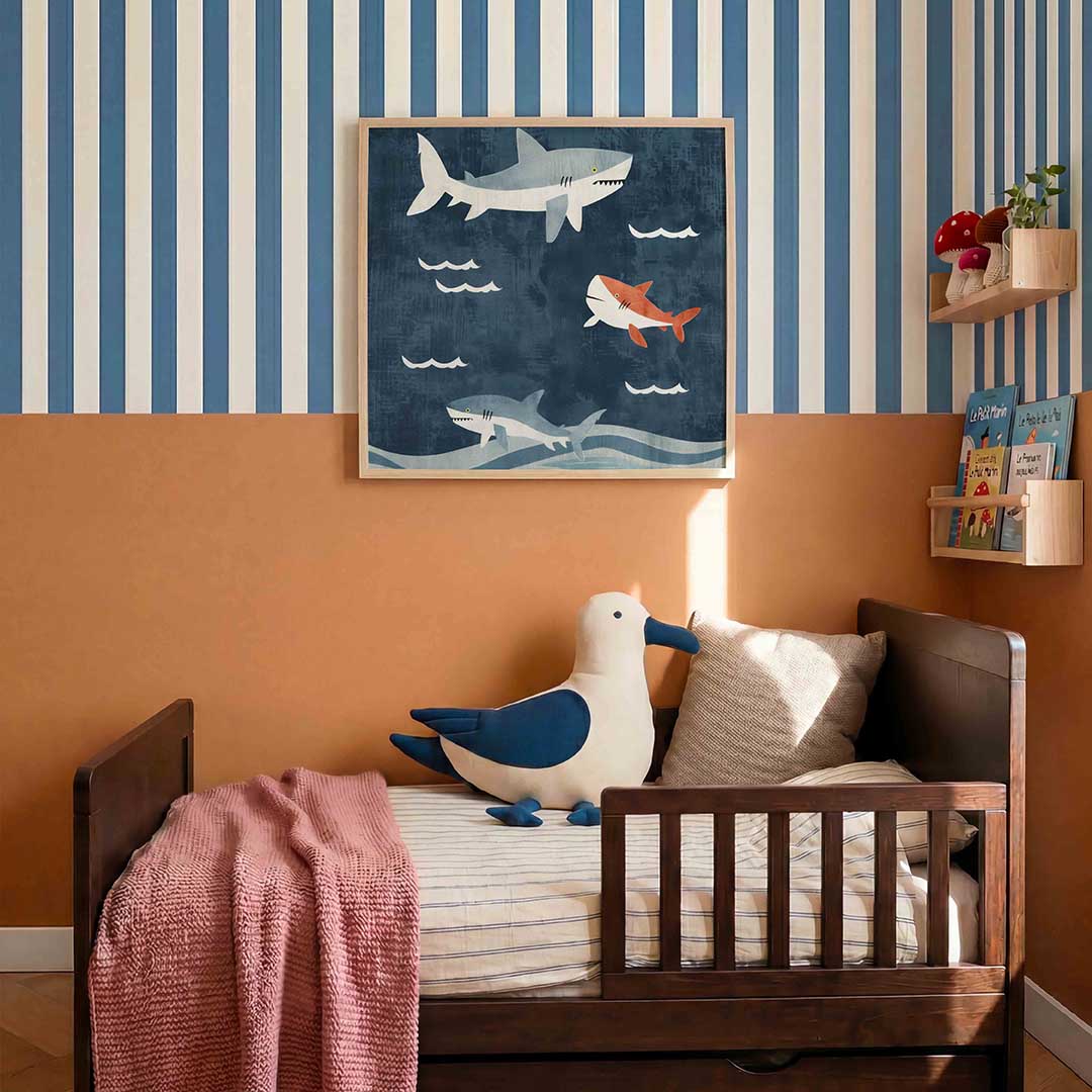 Haaien en golven Poster