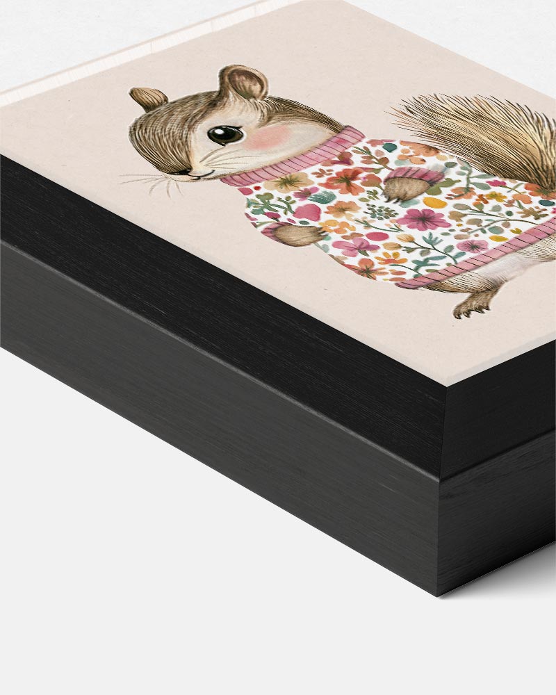 Schattige Chipmunk in Bloementrui Poster-WallArtistic