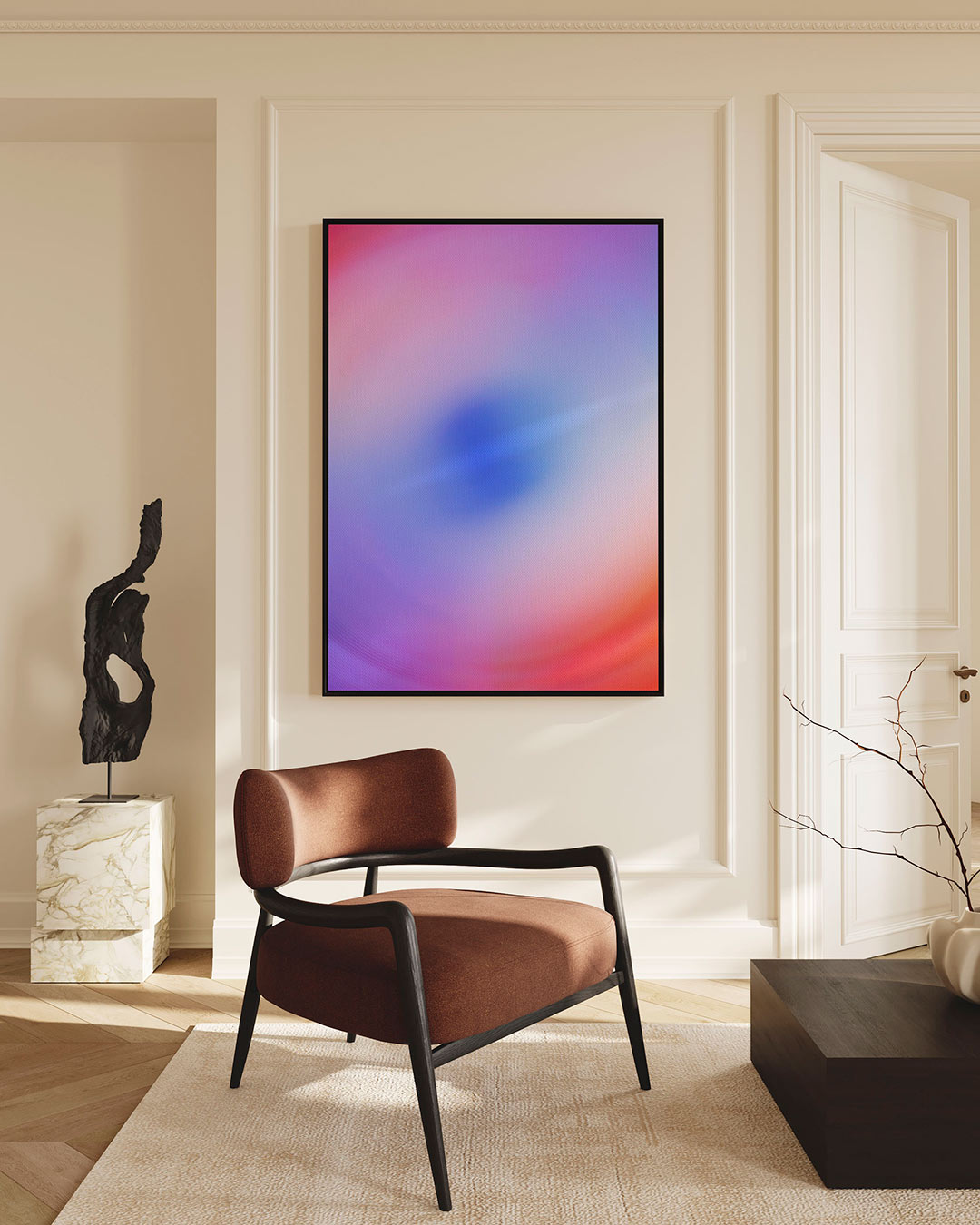 Kleurrijke vortex Kunstwerk