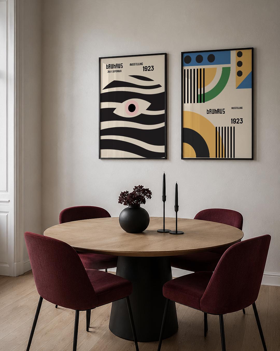 Golvend lijnenspel Posterset