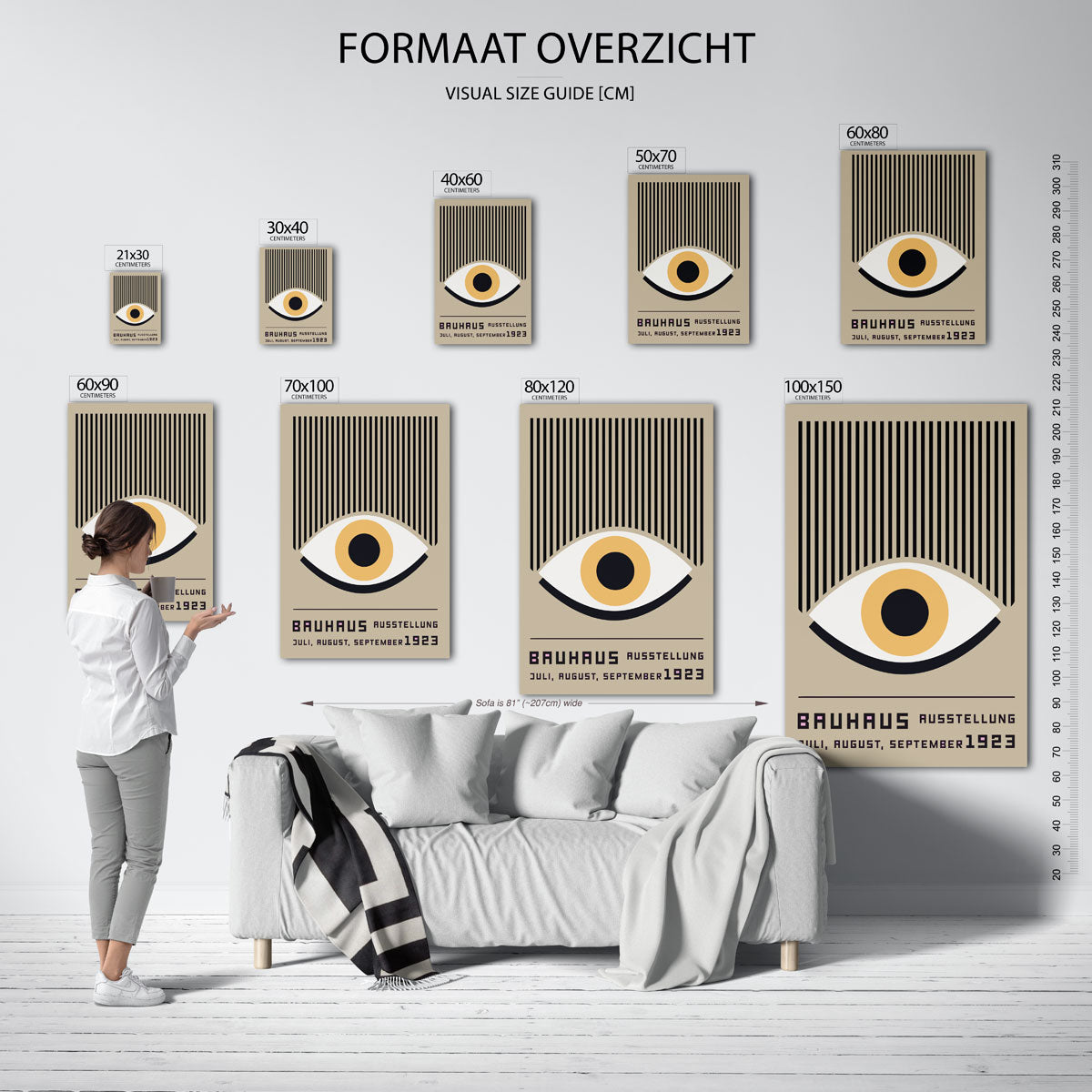 Lijnen en oog Poster