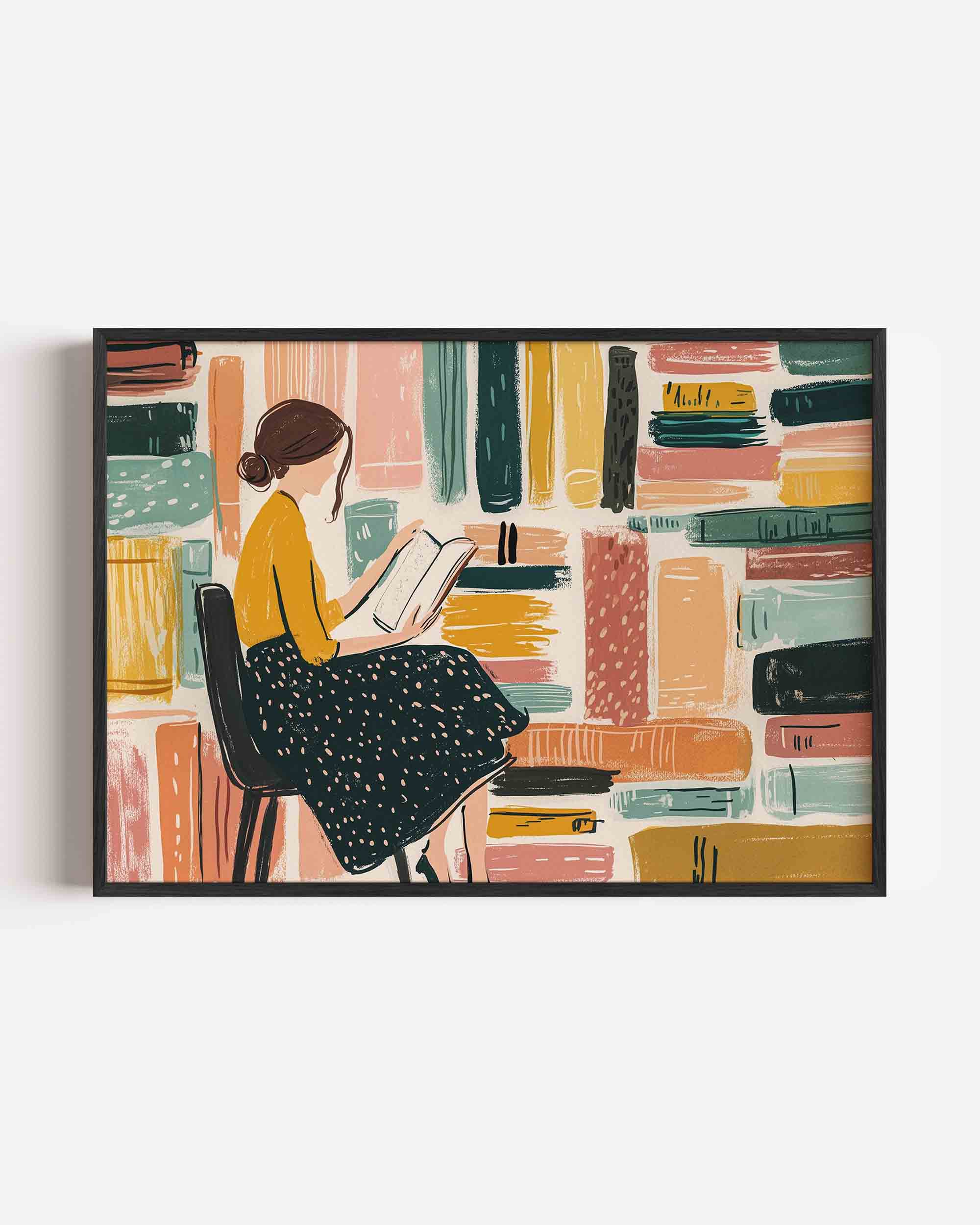 Lezende vrouw Poster