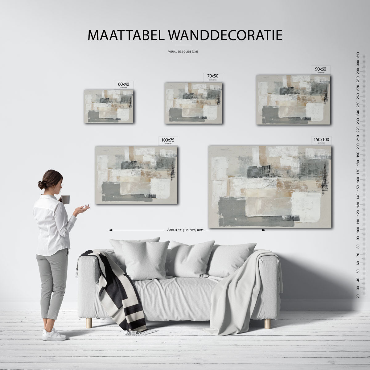 Gelaagde compositie Kunstwerk