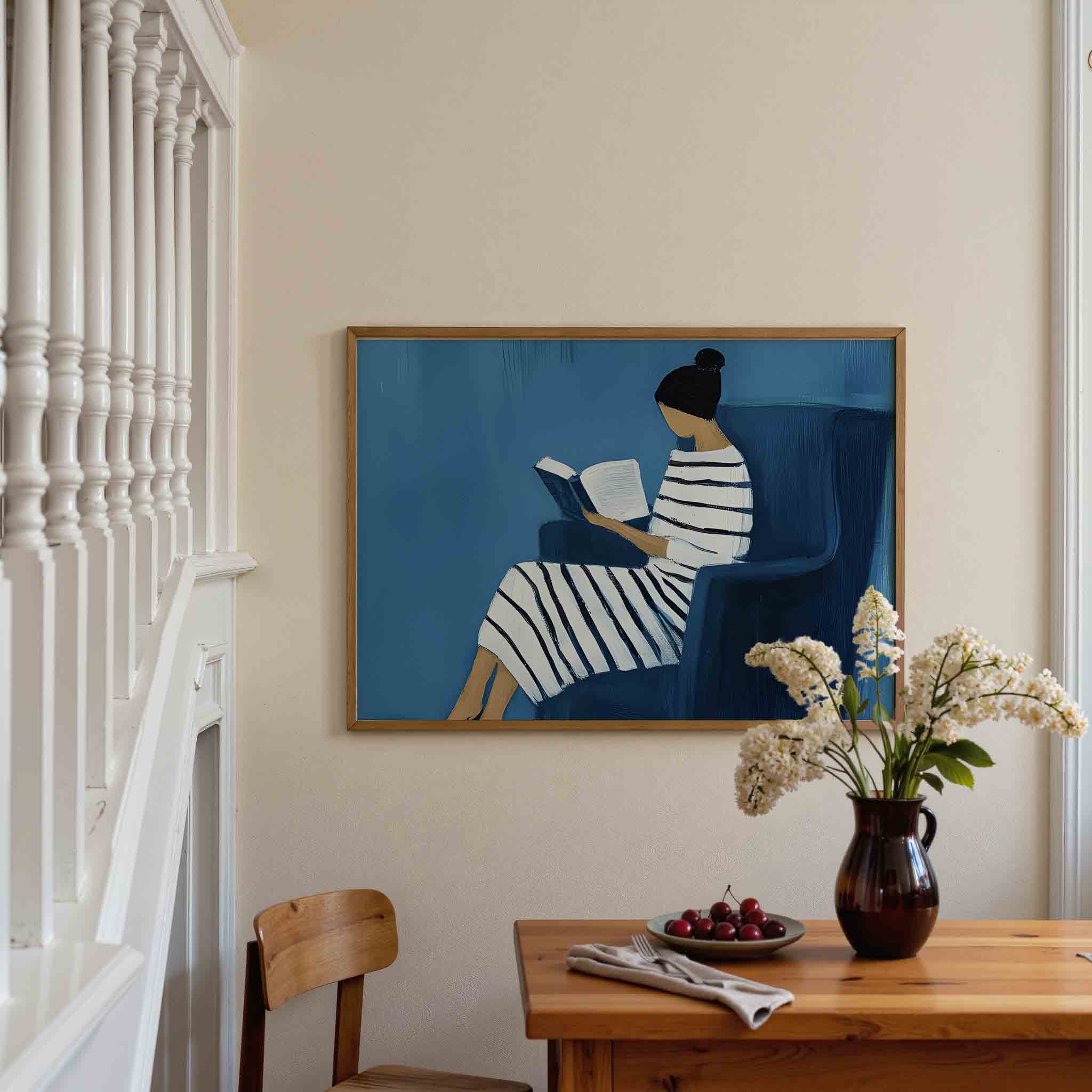 Lezende vrouw Poster