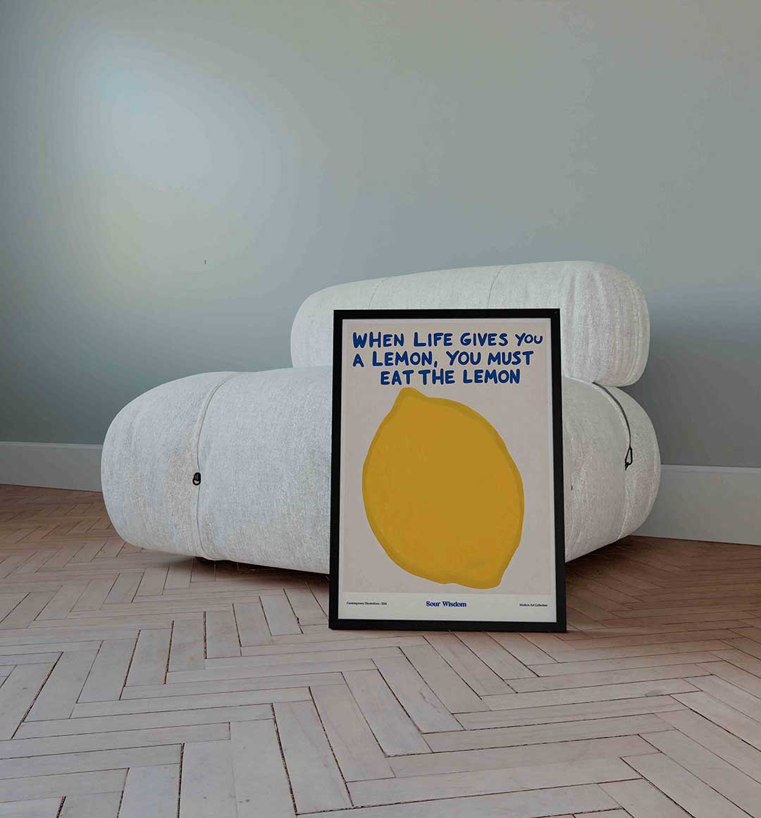 Citroen en tekst Poster