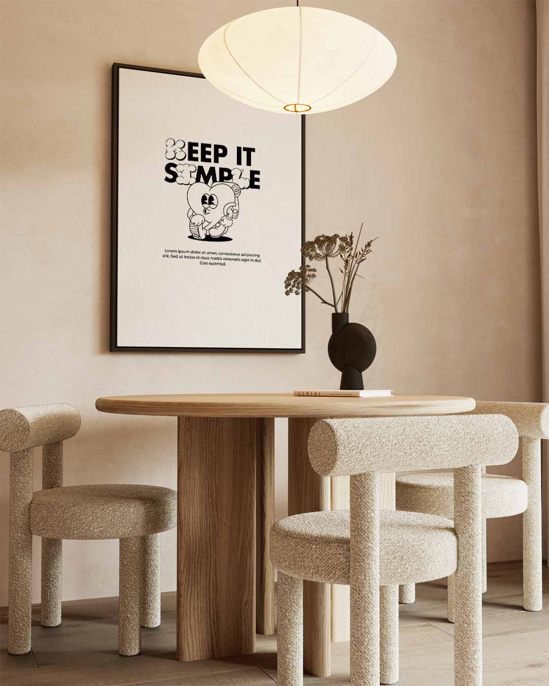 Keep It Simple Illustratie Kunstwerk-canvas-dibond-plexiglas-wanddecoratie-WallArtistic