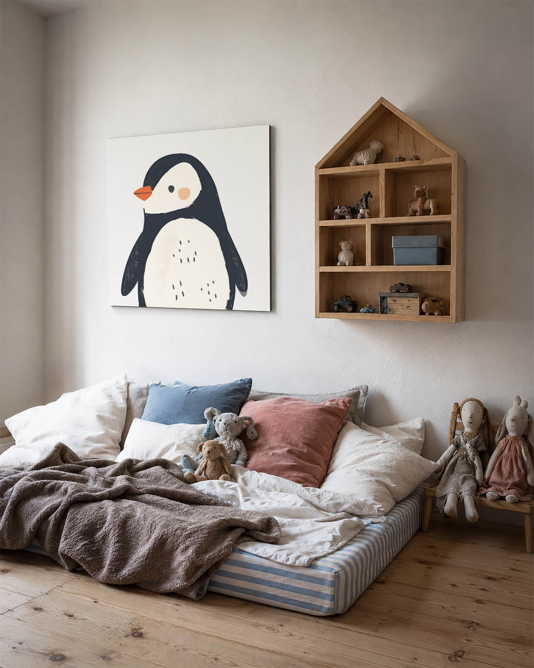 Vrolijke pinguïn illustratie Kunstwerk