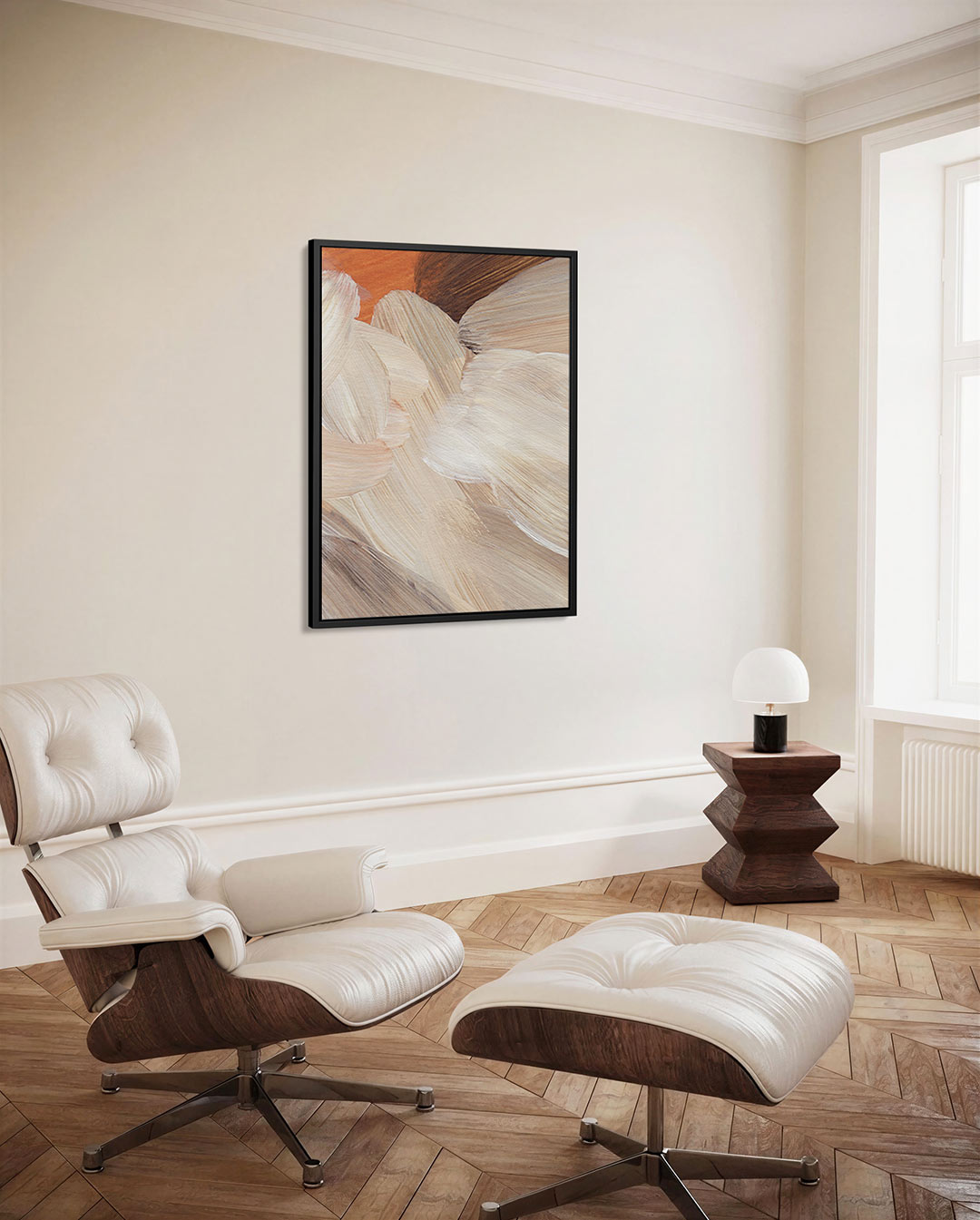 Organische borstelvegen Kunstwerk