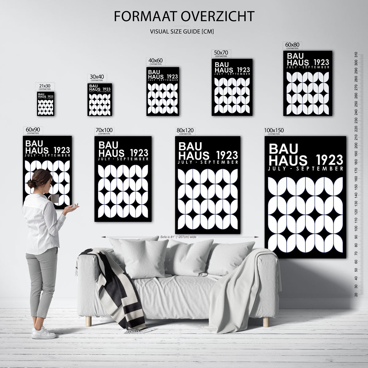 Vormritme en contrast Poster