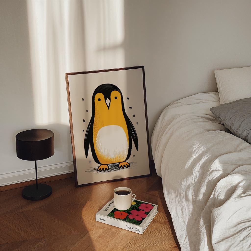 Schattige Pinguïn Illustratie Poster-WallArtistic