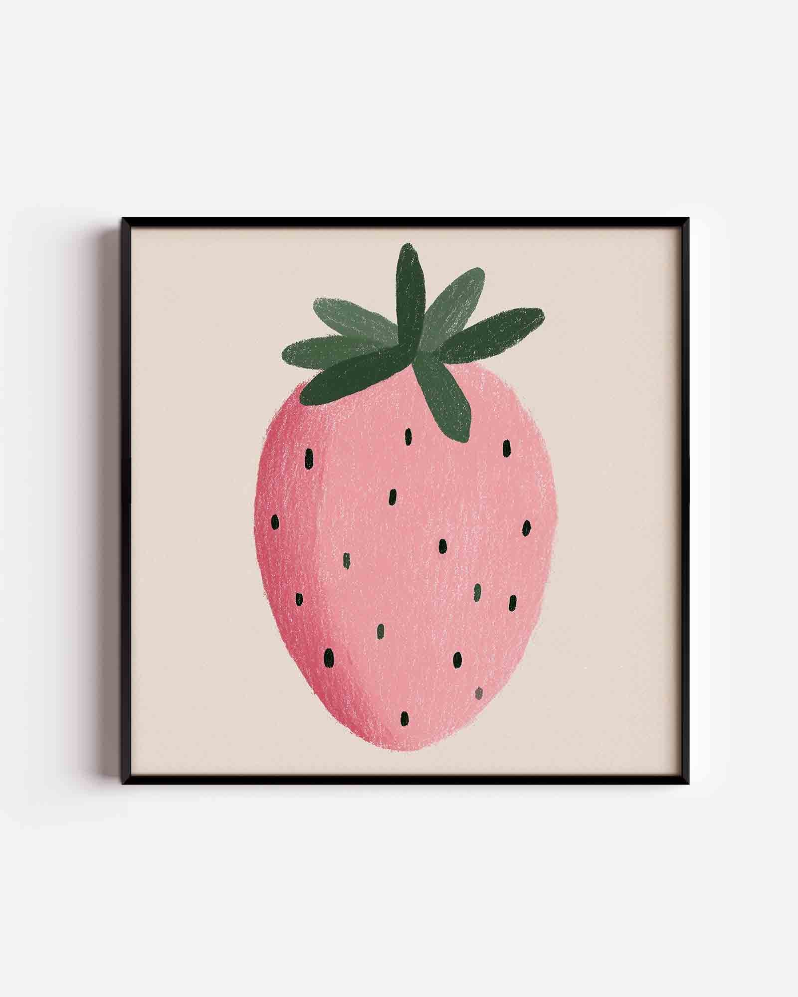Aardbei illustratie Poster