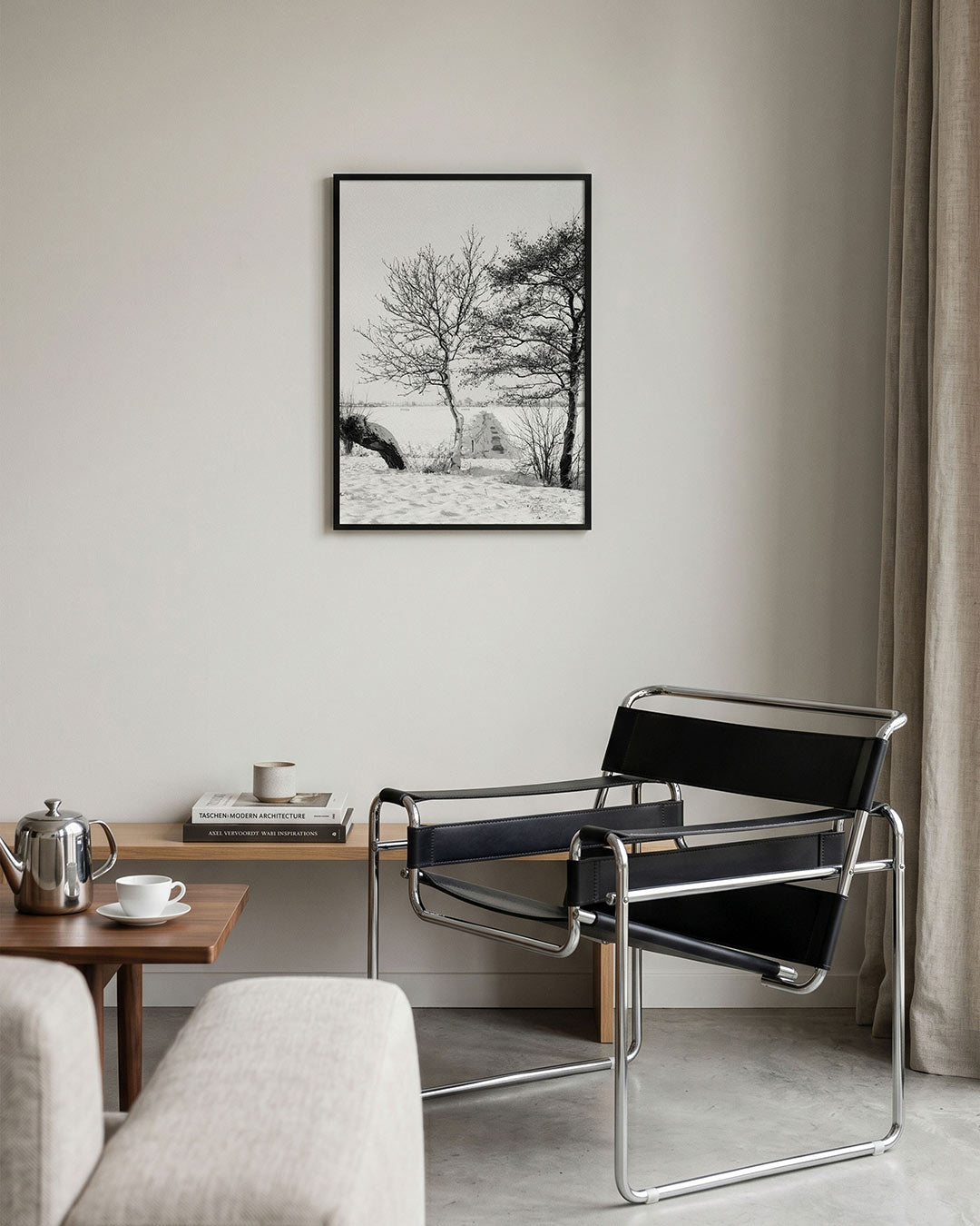 Winterlandschap met bomen Poster
