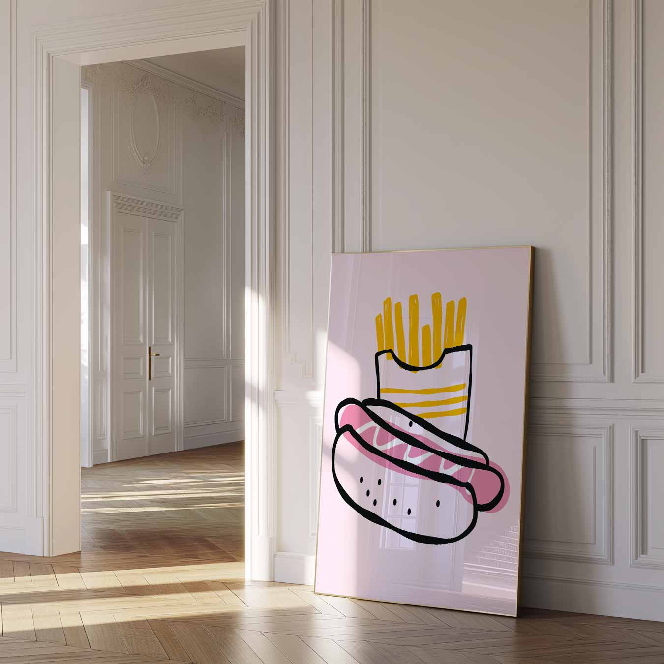 Speelse Fastfood Poster-WallArtistic