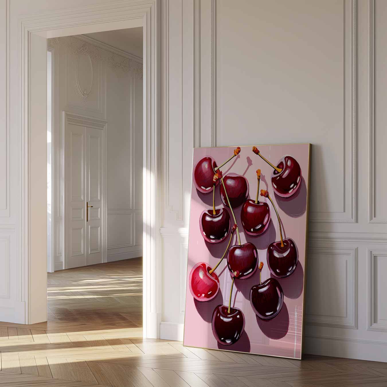 Kersenliefde voor aan de Muur Poster-WallArtistic