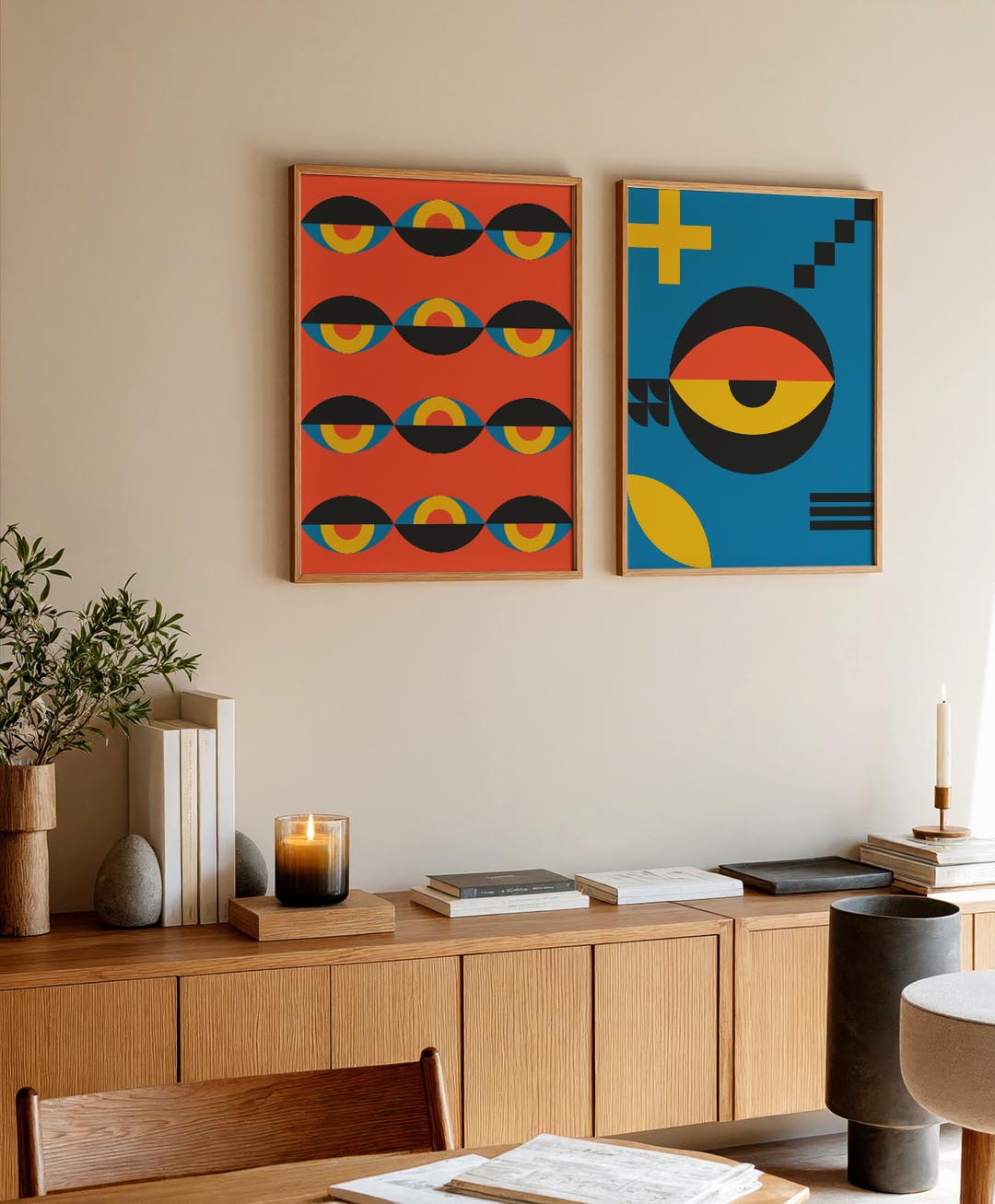 Oogvormen ritme Posterset