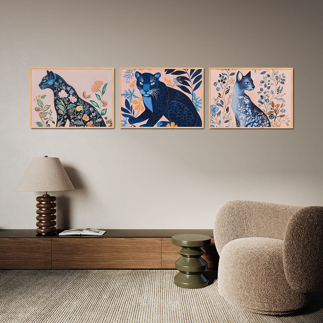 Floraal silhouet Posterset