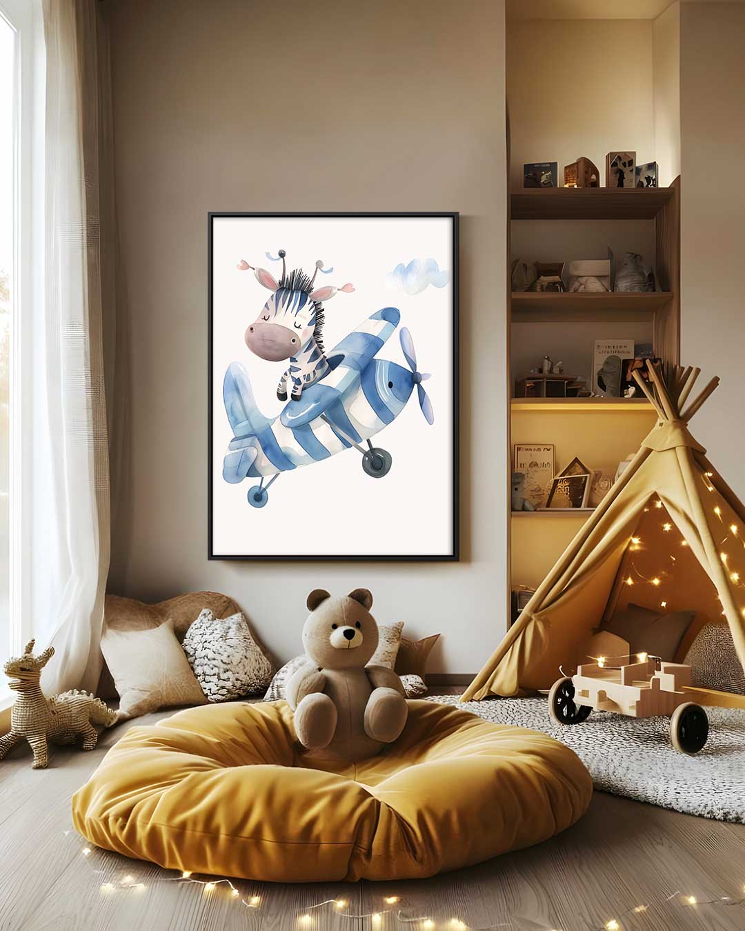 Zebrastrepen in de Wolken Kunstwerk-canvas-dibond-plexiglas-wanddecoratie-WallArtistic