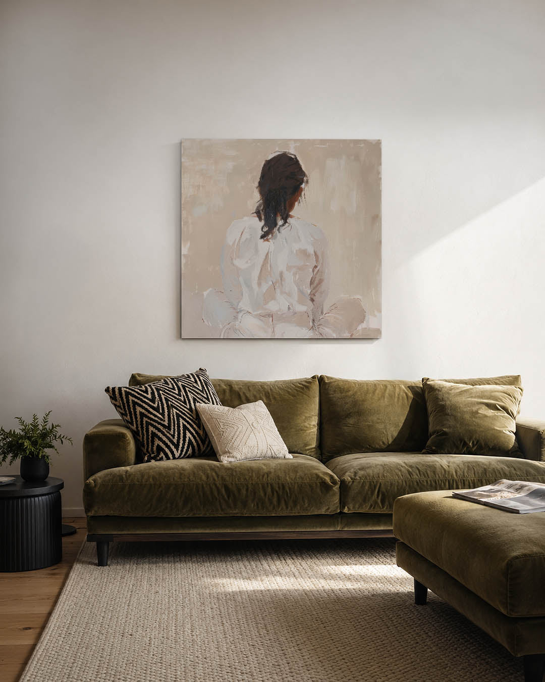Vrouw in reflectie Kunstwerk