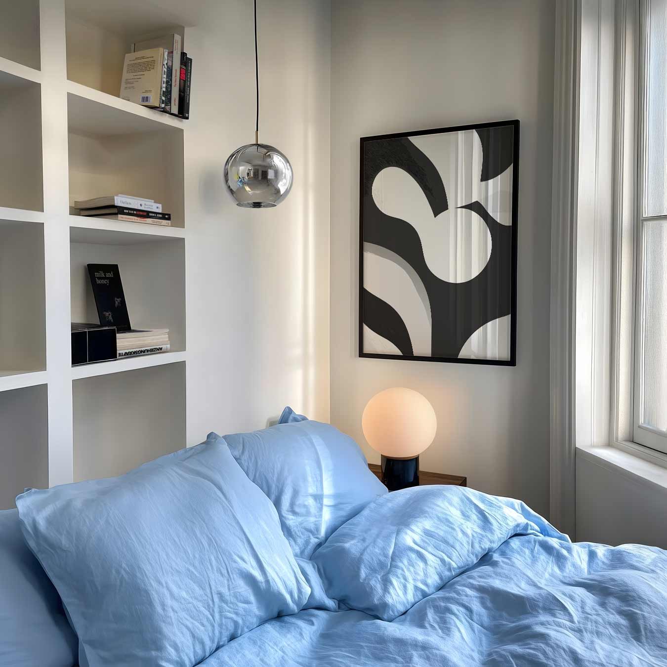 Moderne Zwart-Wit Abstracte Poster-WallArtistic