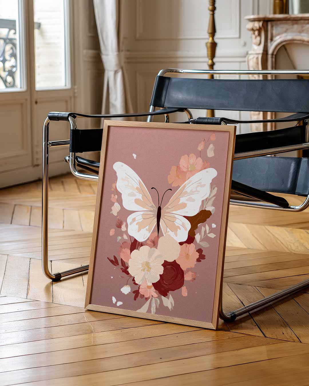 Vlinderbloemen Kunstposter-WallArtistic