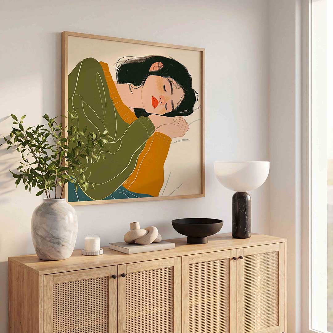 Slapende vrouw Poster
