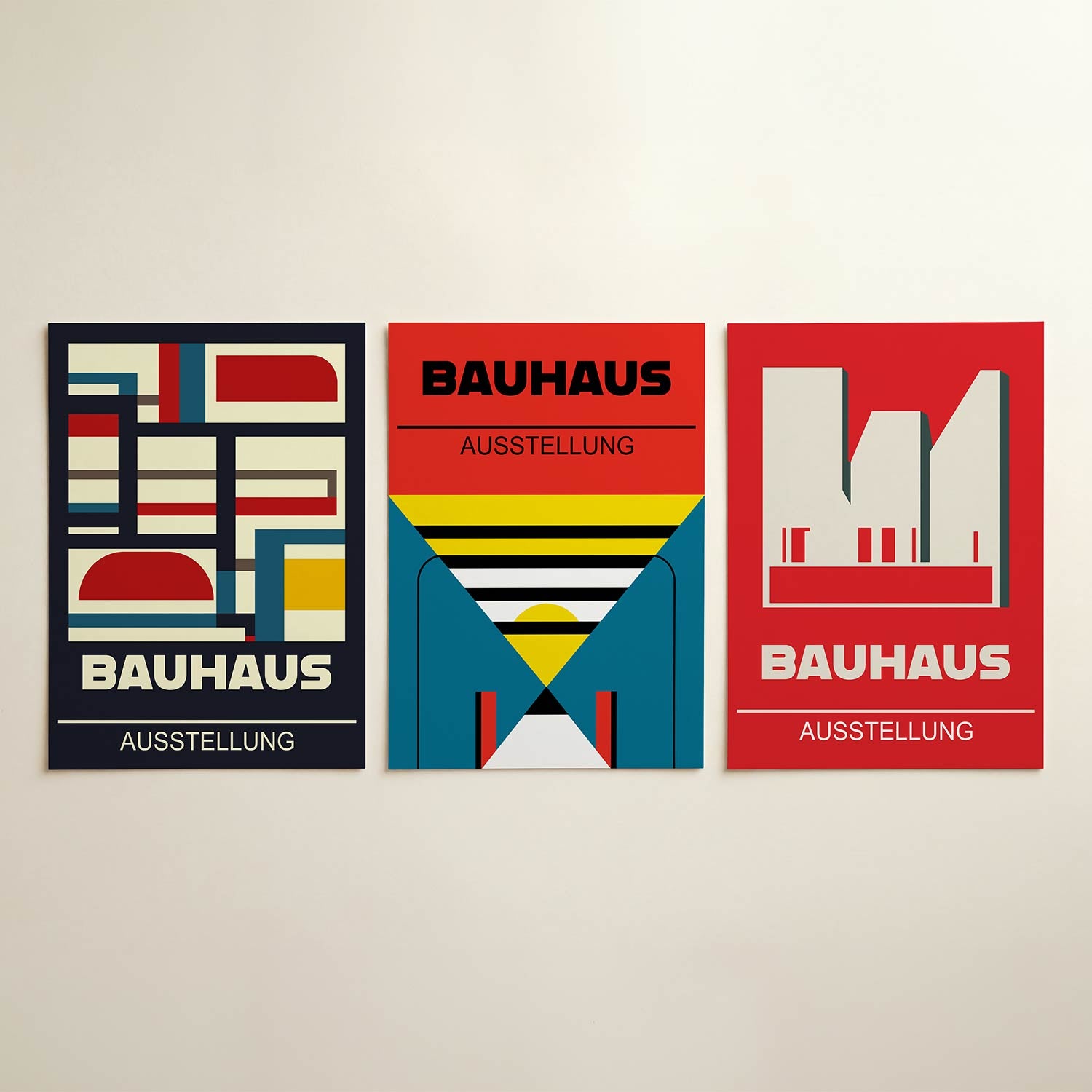 Kleurvlakken en lijnen Posterset