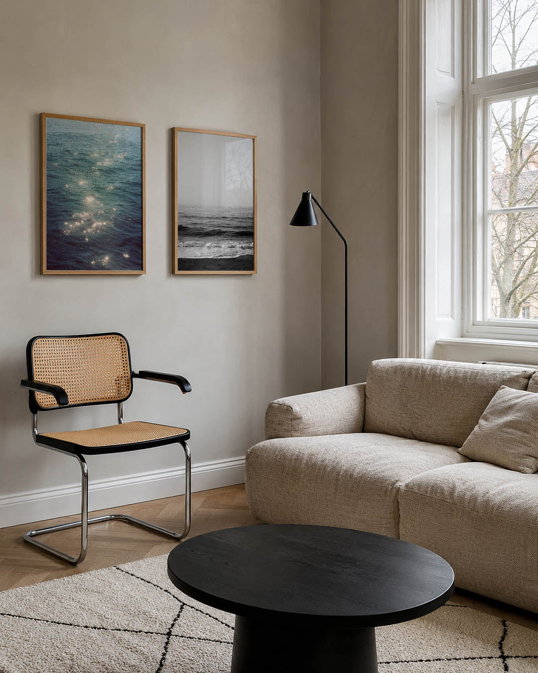 Zonneschittering op water Posterset