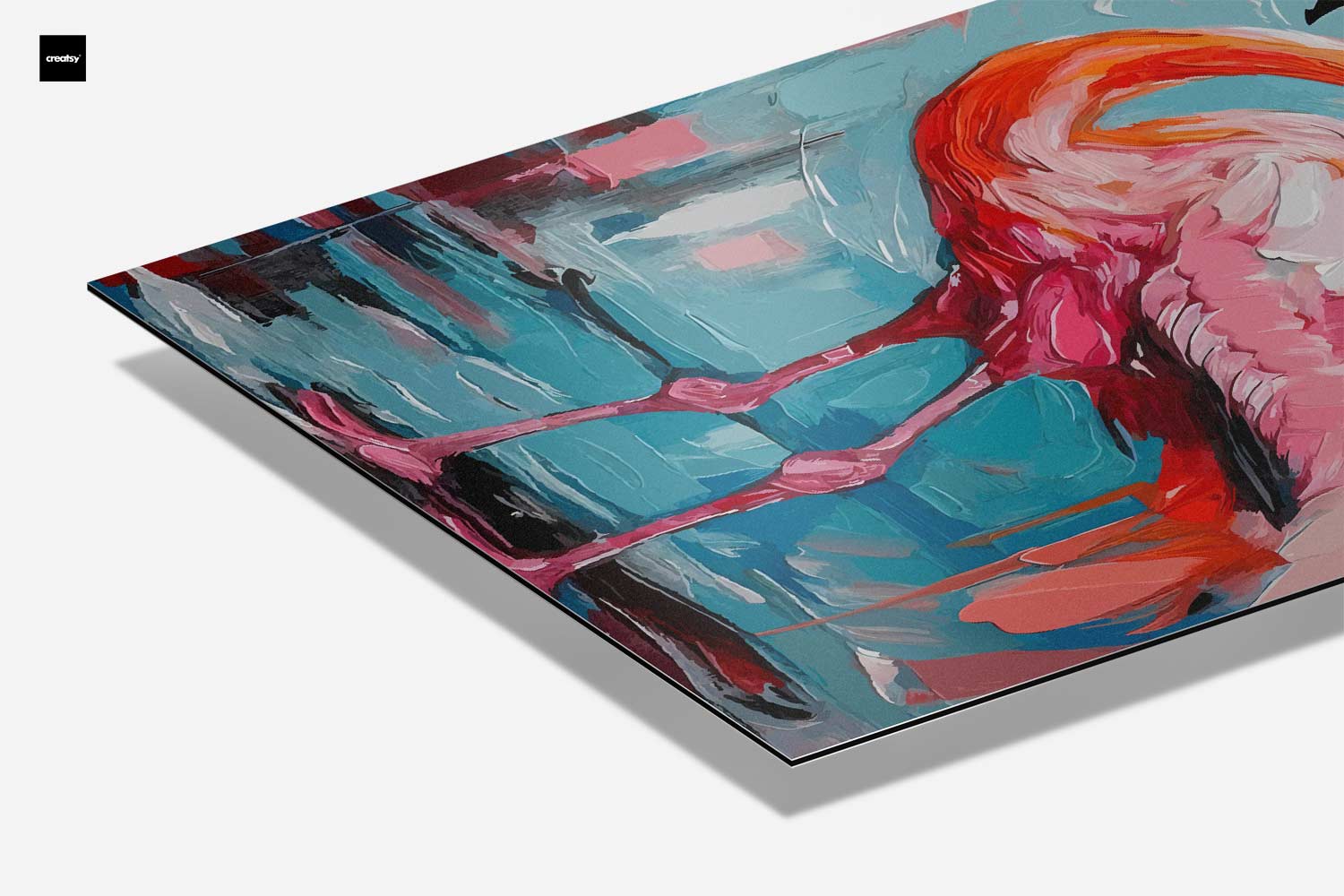 Kleurrijke Flamingo Kunstwerk
