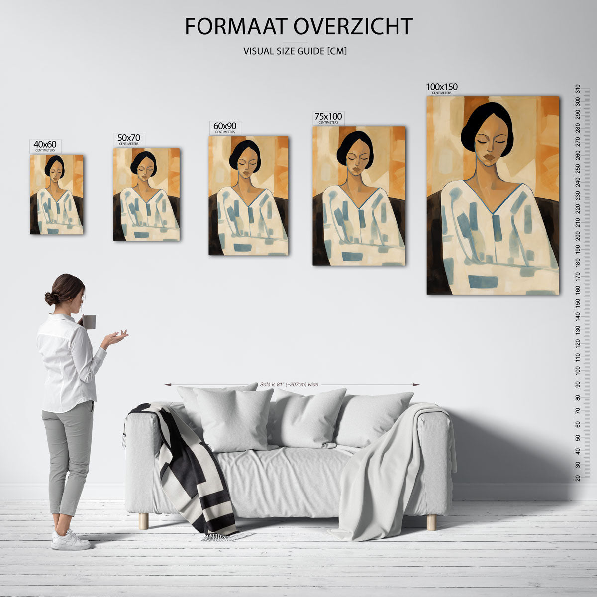 Gestileerde vrouw Kunstwerk