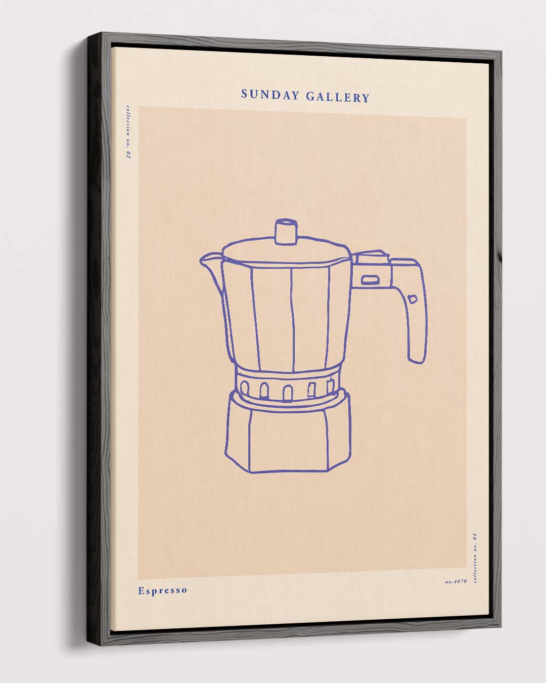 Stijlvolle Espressopot Illustratie Kunstwerk-canvas-dibond-plexiglas-wanddecoratie-WallArtistic
