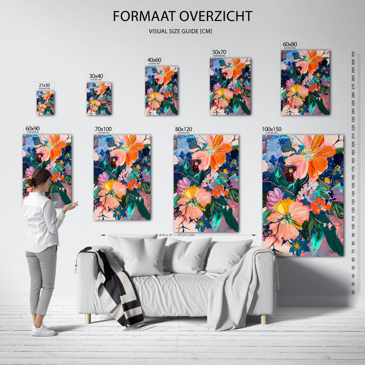 Bloemen en bladeren Poster