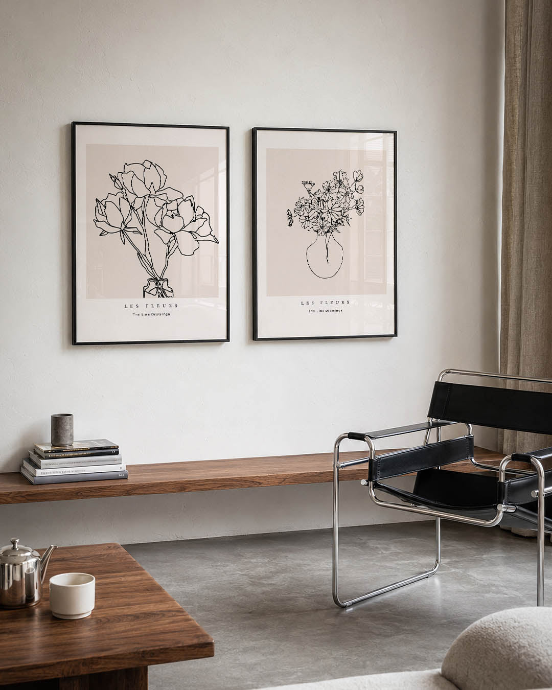 Lijnbloemen Posterset