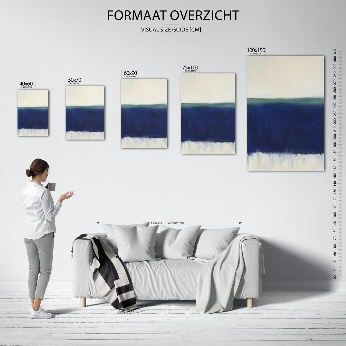 Horizontale kleurenlagen Kunstwerk