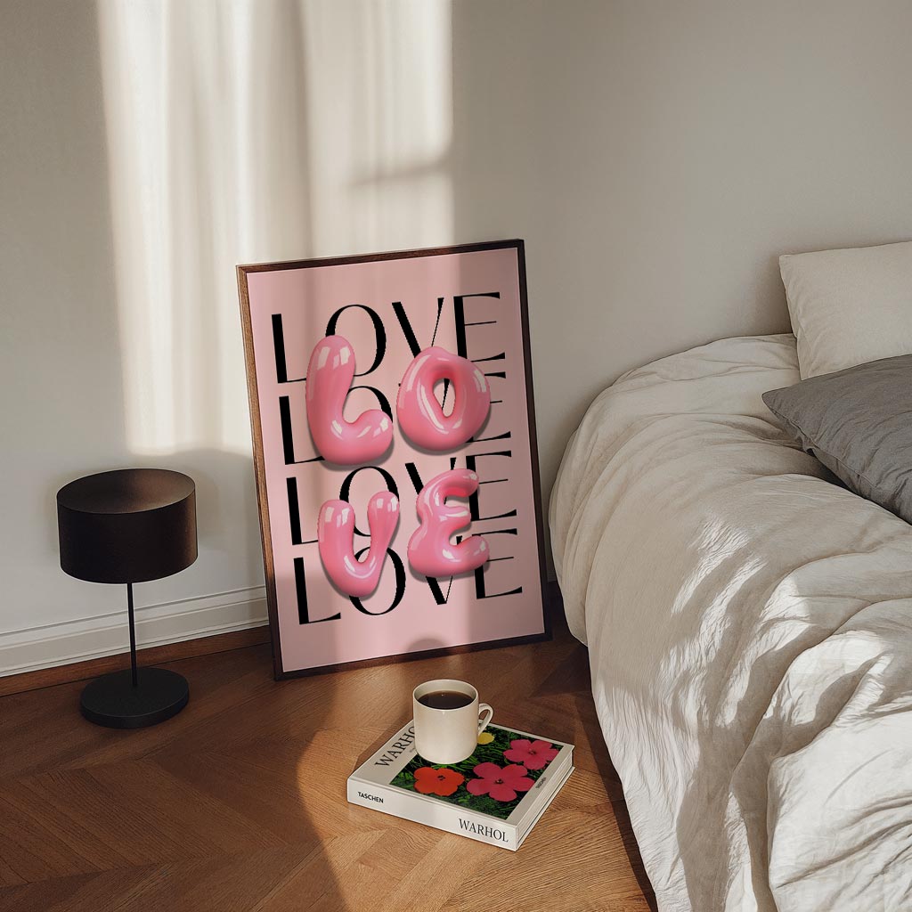 Love in Bubblegum Style Poster-WallArtistic