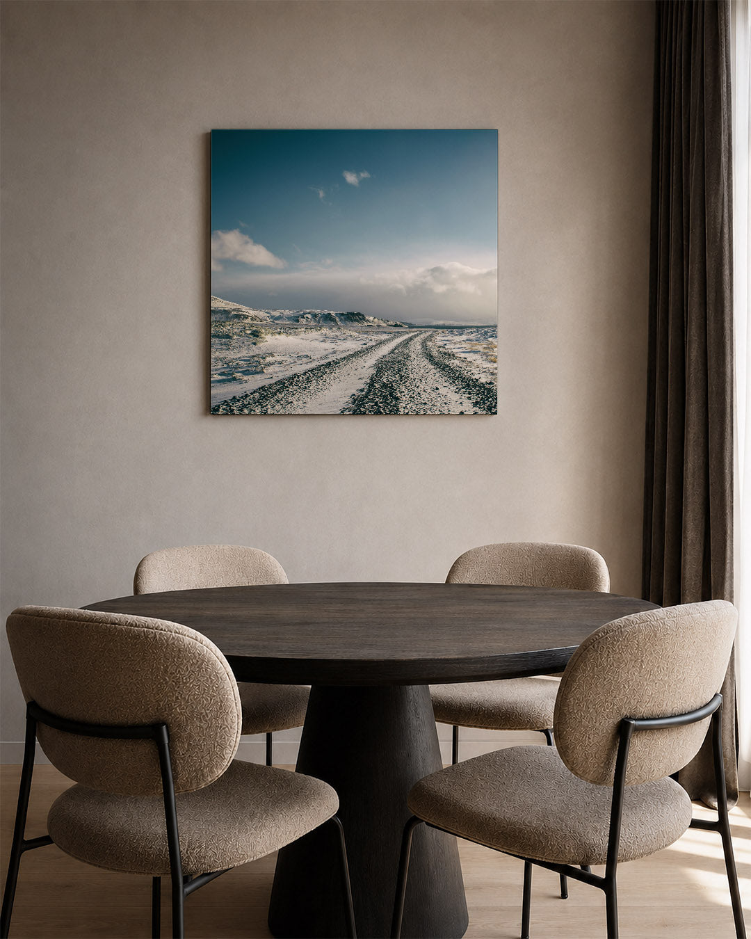 Winterse landschap Kunstwerk