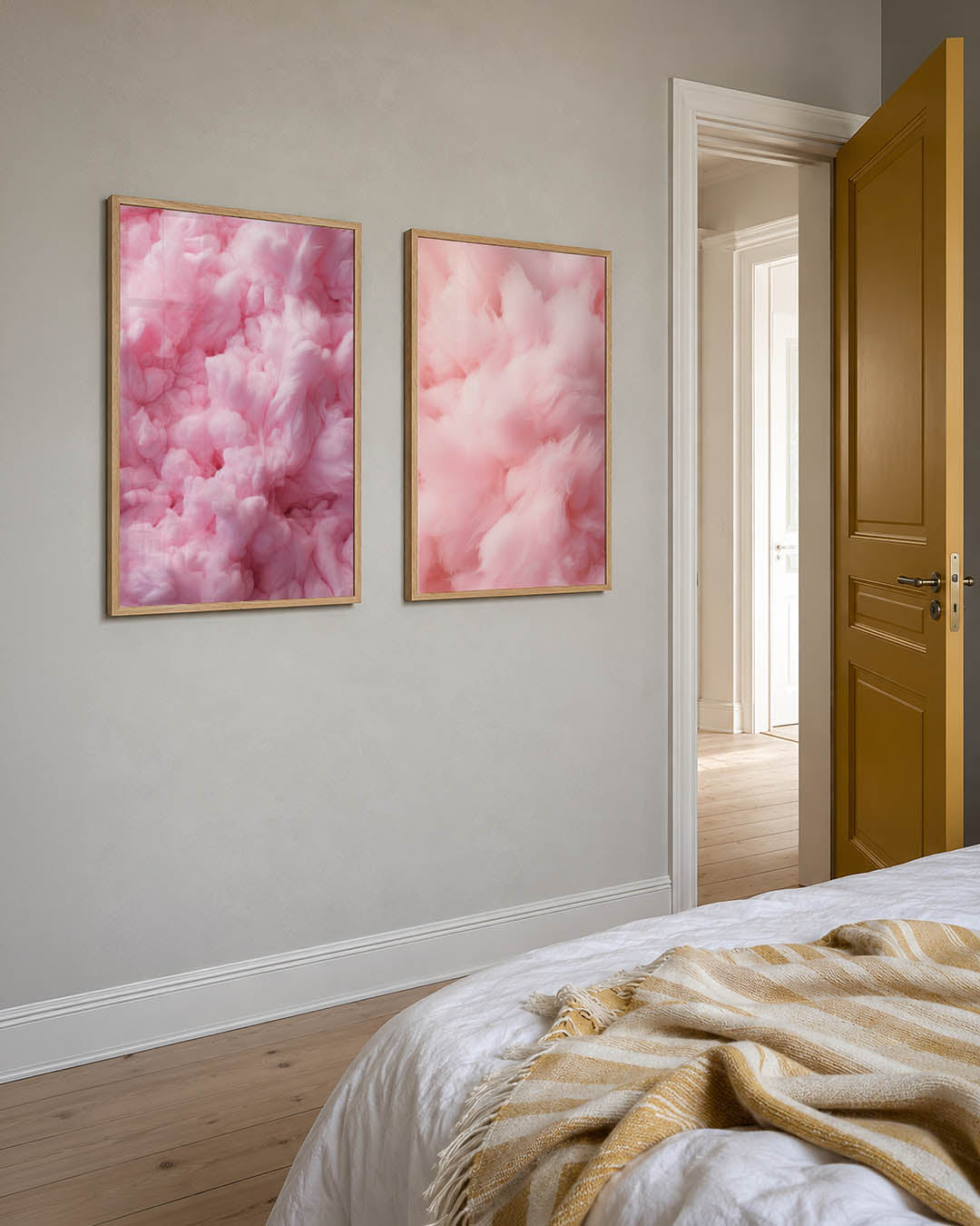 Zachte roze wolken Posterset