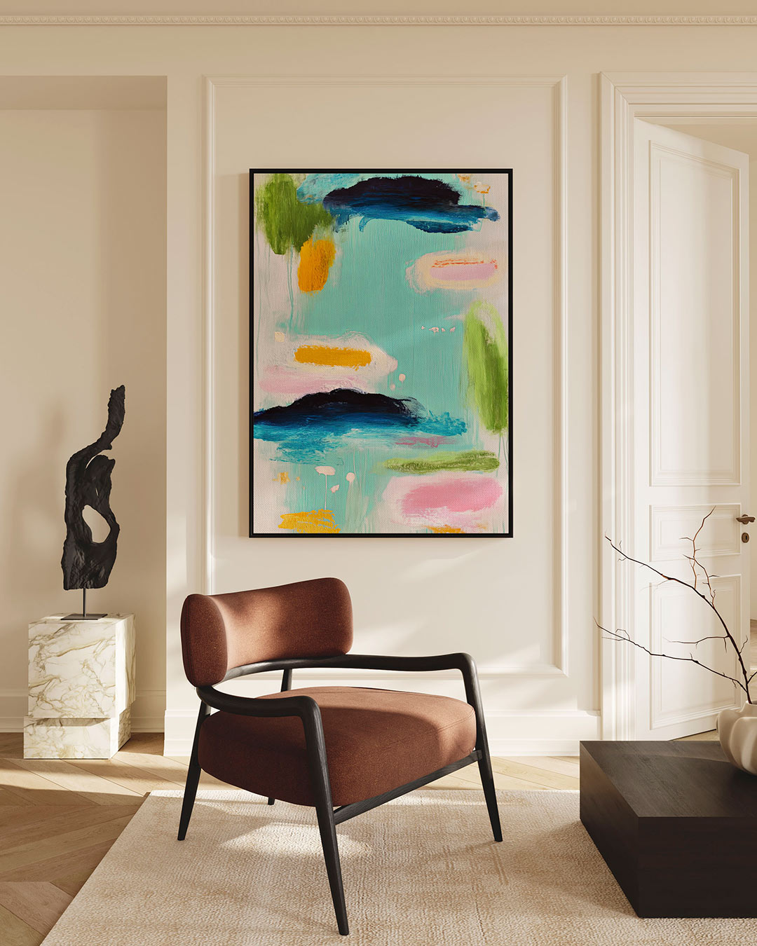 Kleurrijke vormen Kunstwerk