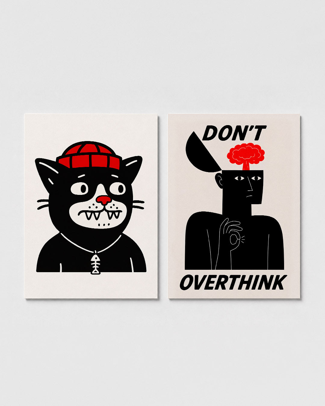 Kleurrijke kat Posterset