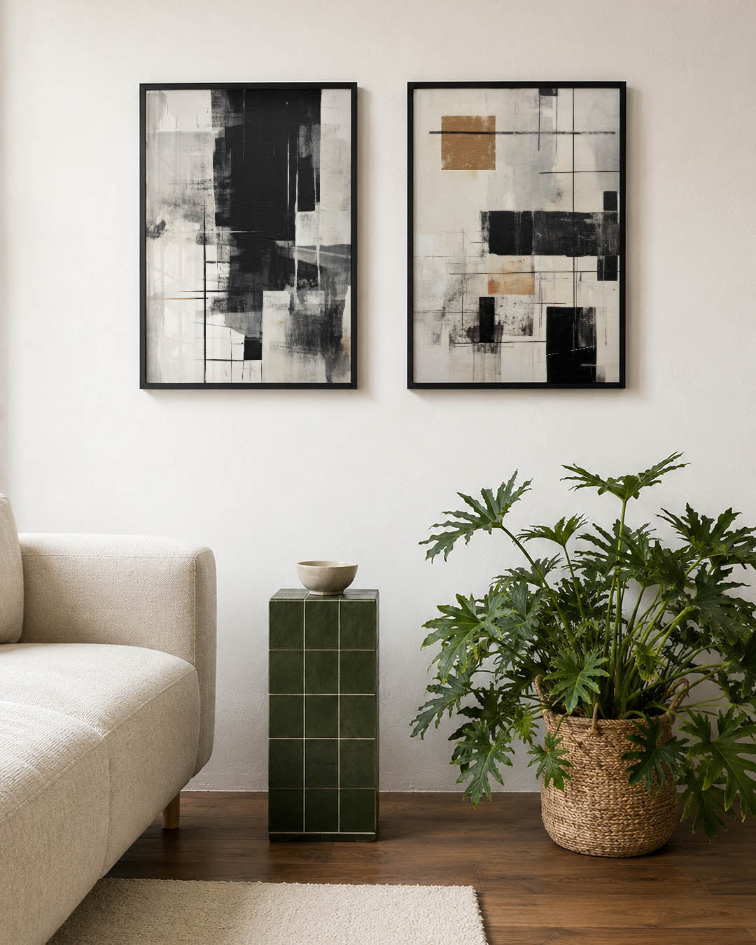 Zwart wit harmonie Posterset