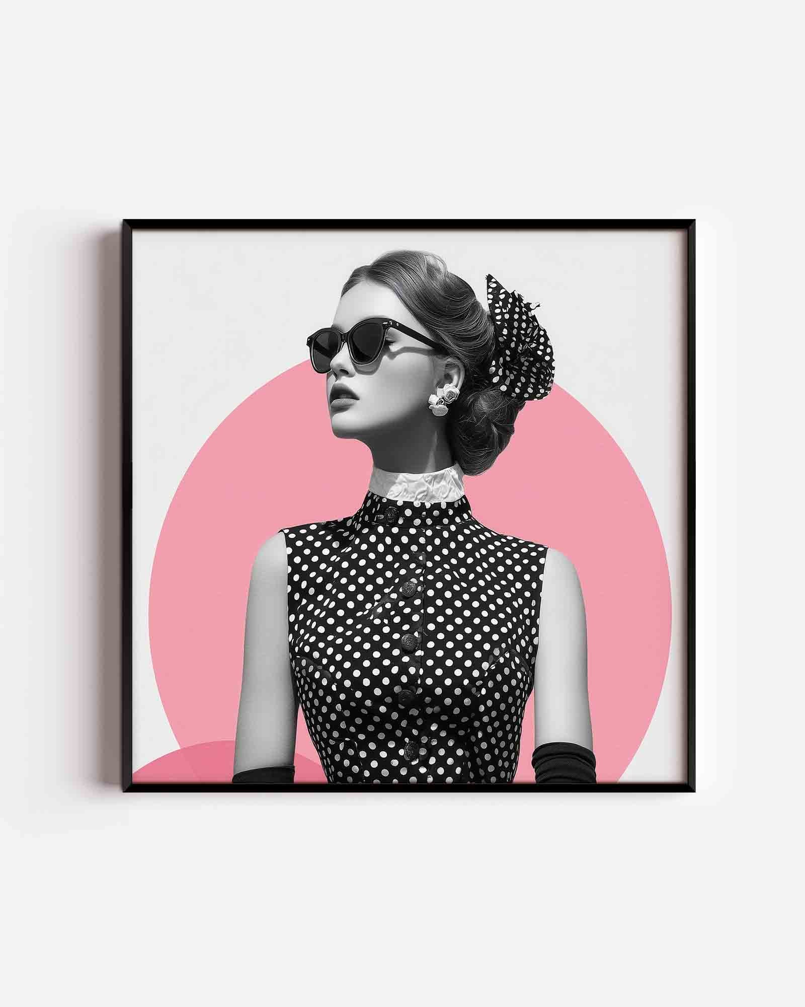 Dame met zonnebril Poster