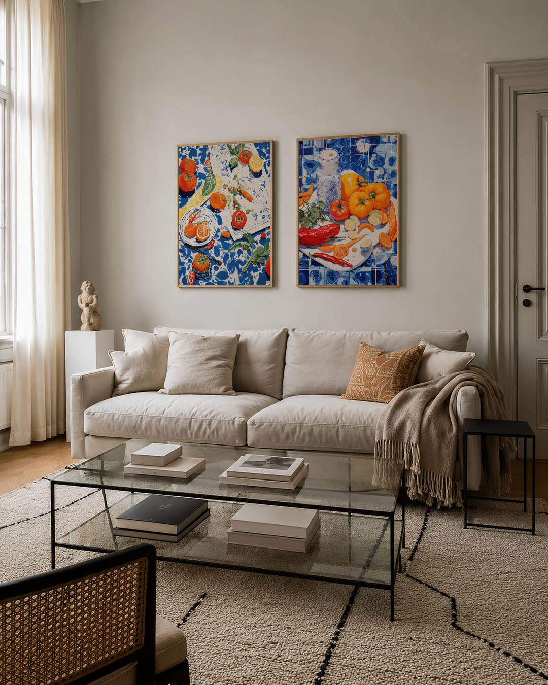Kleurrijke tafelscène Posterset